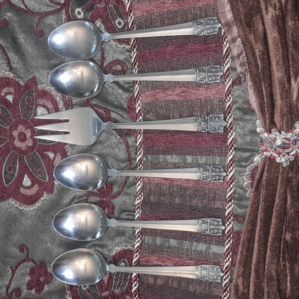 🌺 LARGE STAINLESS STEEL SPOONS & FORK Set